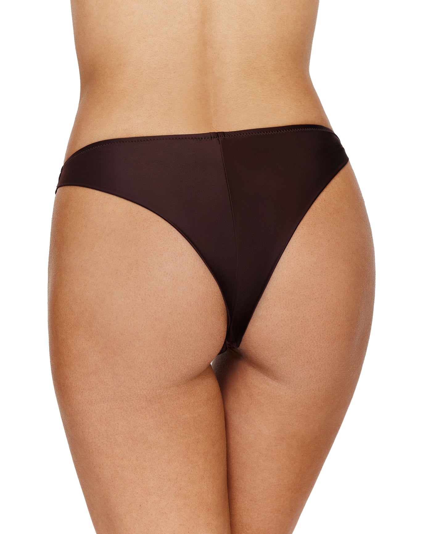 Satin Touch Bikini Bottom -Brown