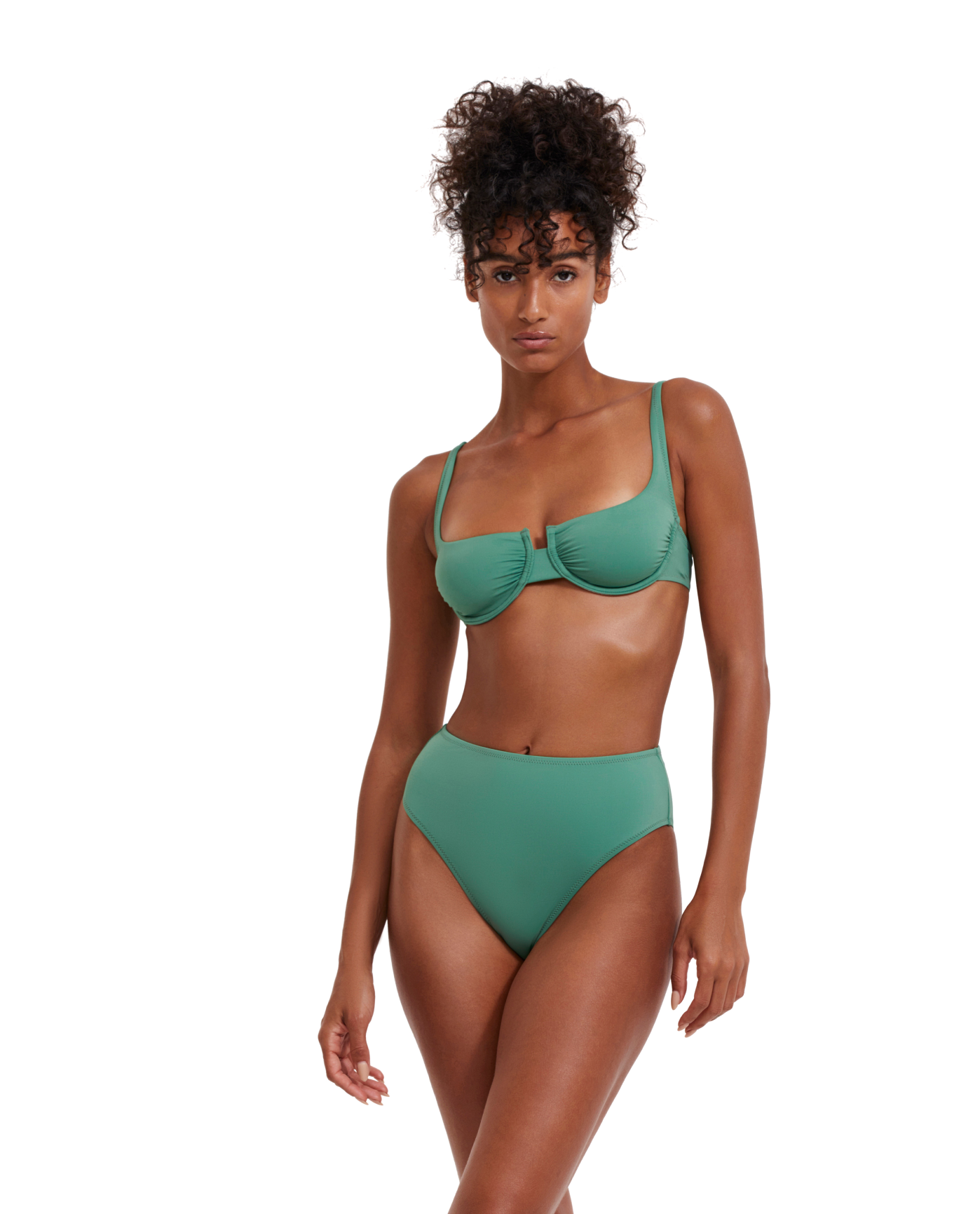 Flirtt Solid Underwire Bikini Top| Flirtt Solid Green