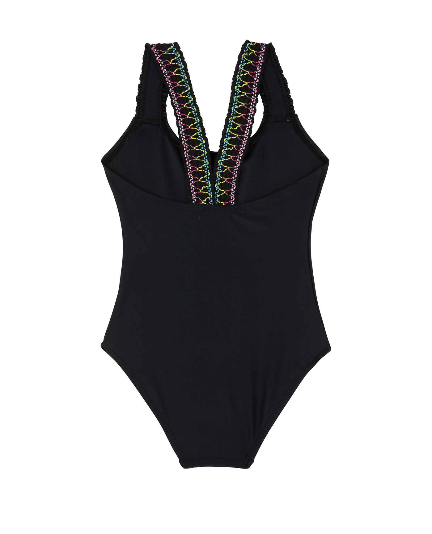 Ruffle Love Scoop Neck One Piece | RUFFLE BLACK