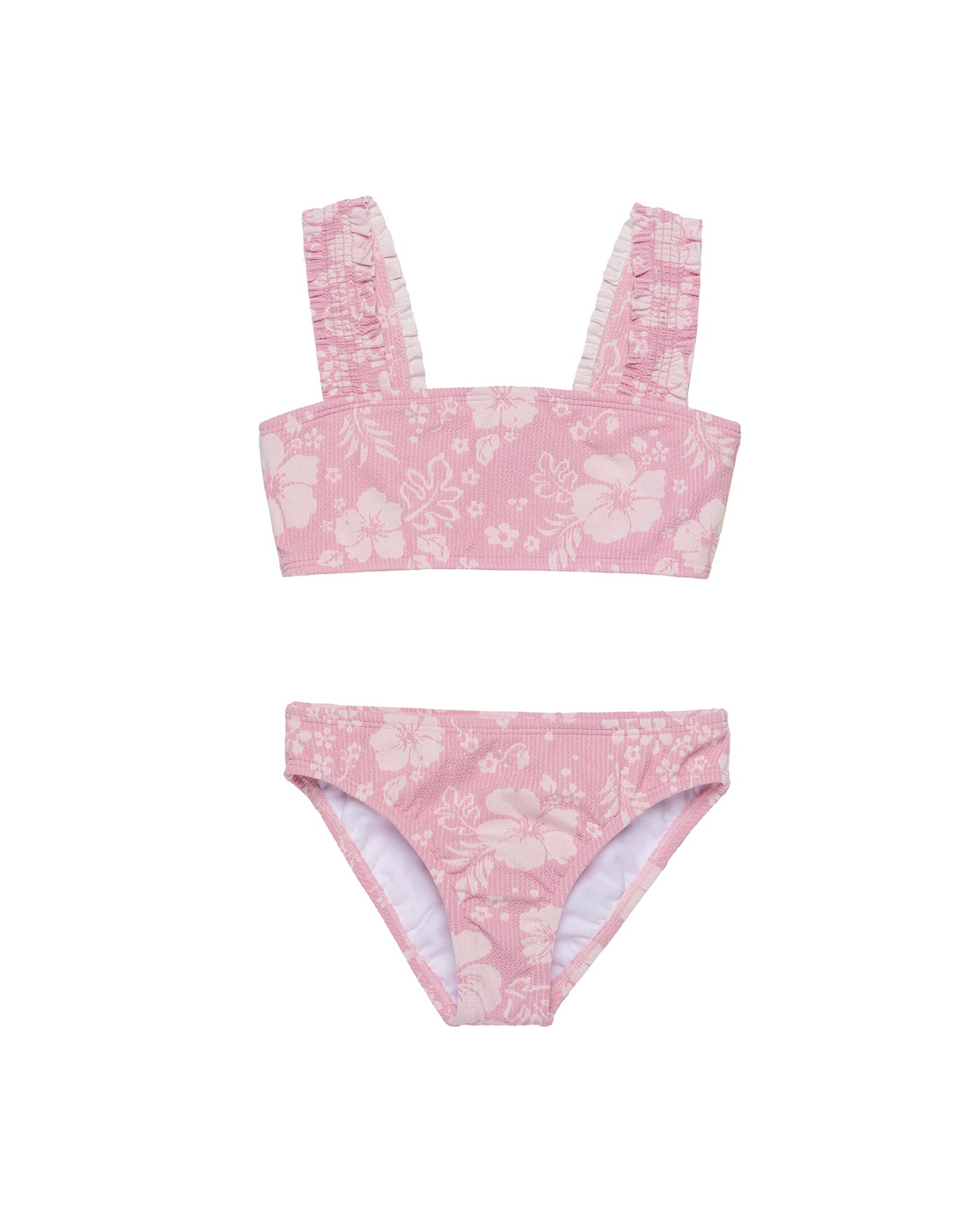 California Dreams Textured Swim Set-Pink