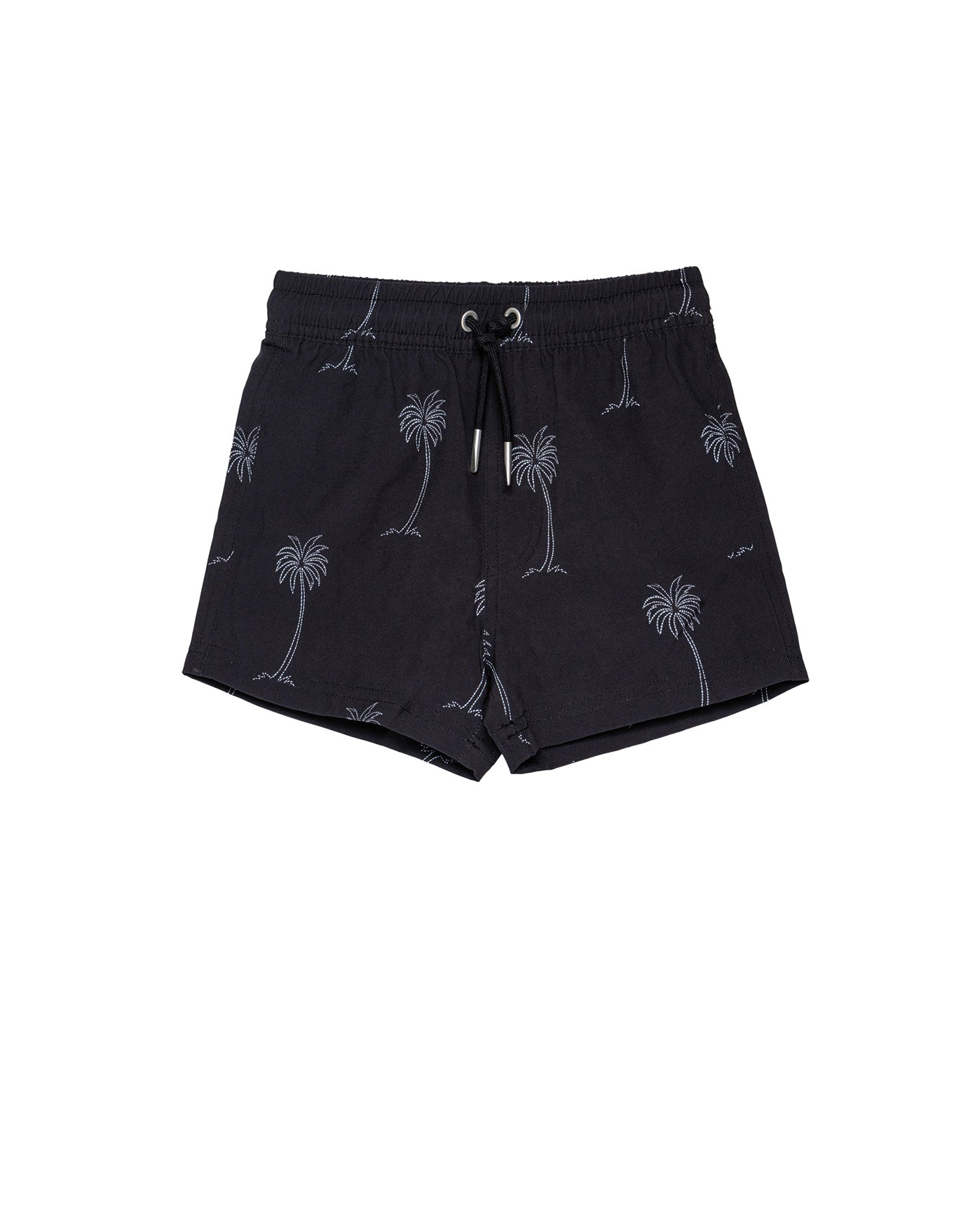 Beach Scout Drawstring Swim Shorts-Blk/wh