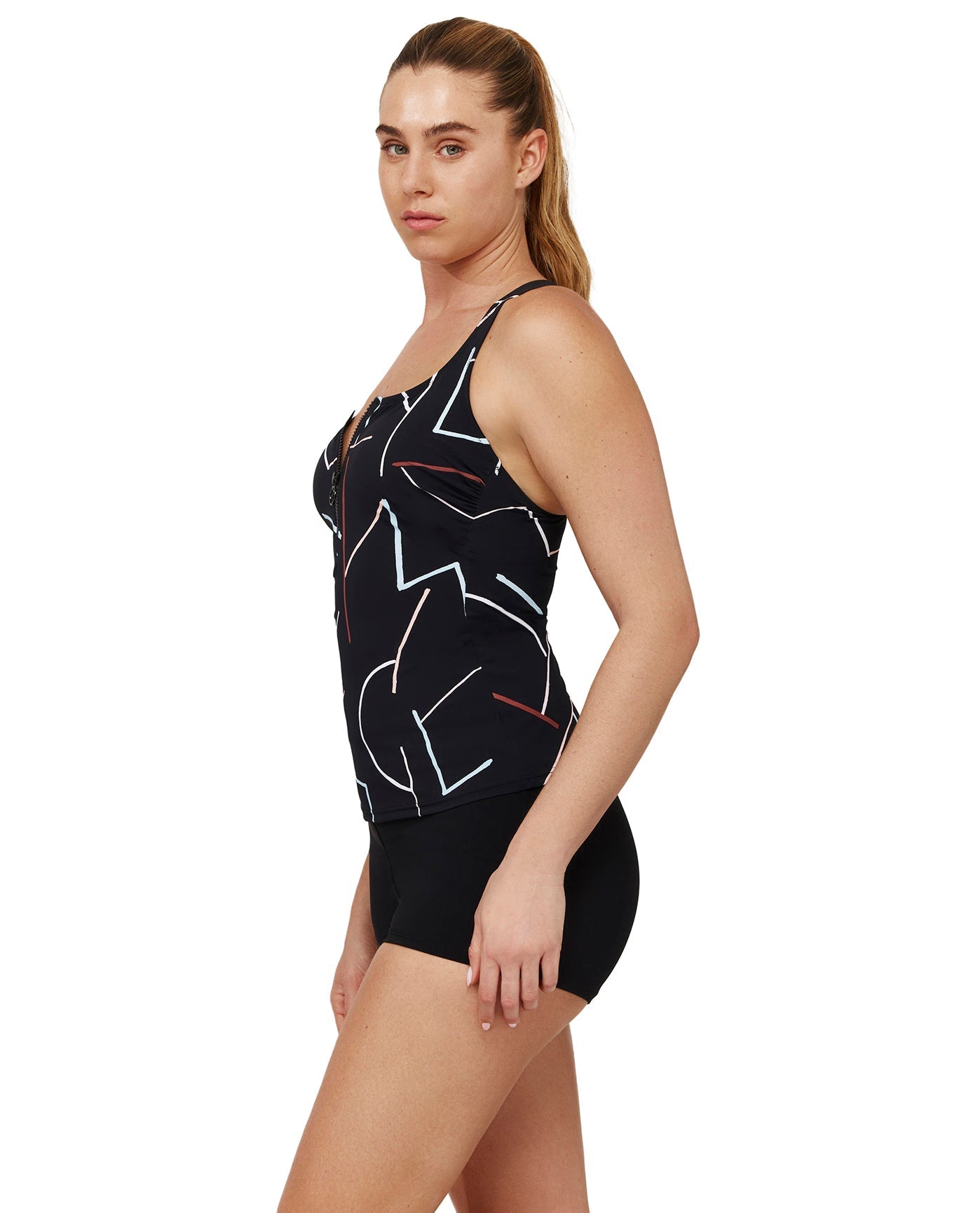 Kai Scoop Neck Tankini Top | kai-multi