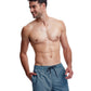 Front View Of Gottex Men 5-Inch Swim Trunks | GOTTEX MEN ABSTRACT LIGHT BLUE