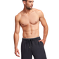 Front View Of Beach Vibe Men’s 5" Boardshort | black-grey
