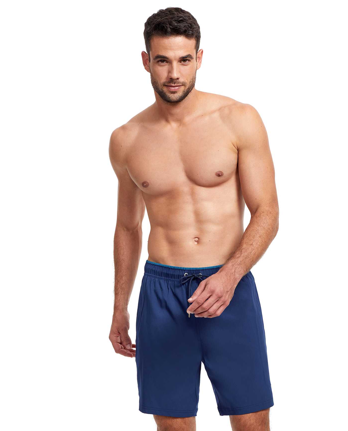 Front View Of Beach Vibe Men’s 5" Boardshort | navy-petrol
