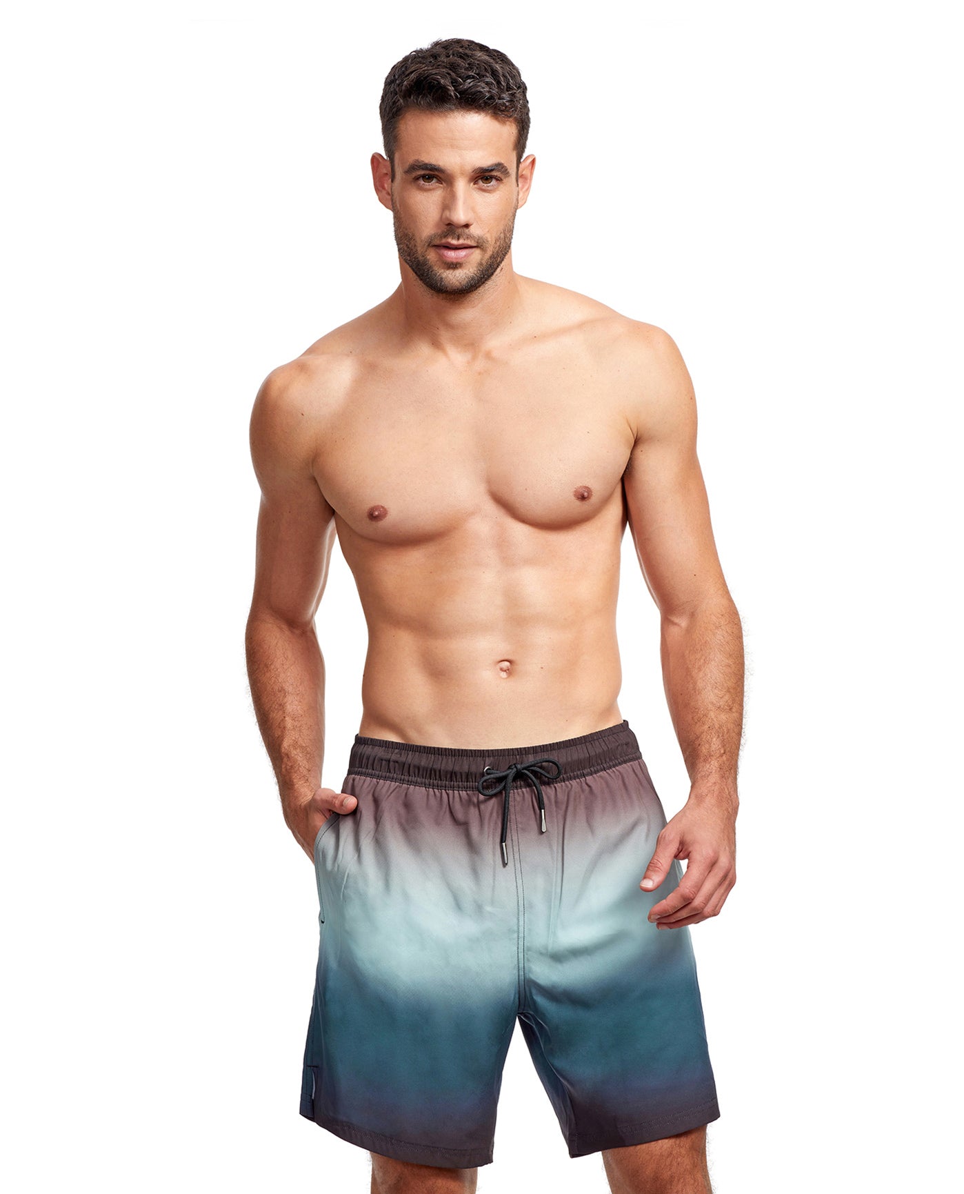 Front View Of Gottex Men 7-Inch Swim Trunks | GOTTEX MEN BLUE OMBRE
