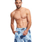 Front View Of Gottex Men 7-Inch Swim Trunks | GOTTEX MEN BLUE TROPICAL STRIPE