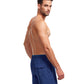 Back View Of Gottex Men 7-Inch Swim Trunks | GOTTEX MEN NAVY AND PETROL ACCENT