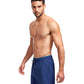 Side View View Of Gottex Men 7-Inch Swim Trunks | GOTTEX MEN NAVY AND PETROL ACCENT