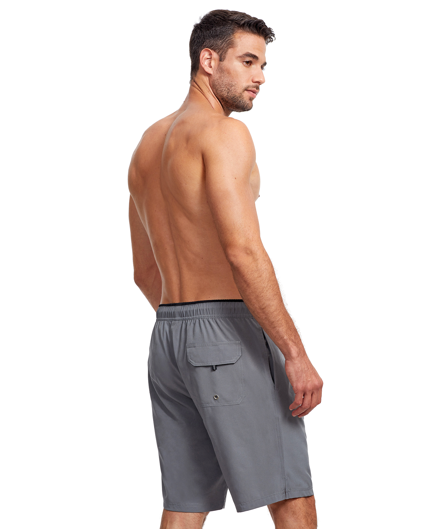 Gottex Men Beach Vibe Men’s 9" Boardshort | GREY AND BLACK ACCENT