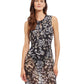 Front View Of Gottex Essentials Miss Butterfly High Neck Sleeveless Beach Dress | Gottex Miss Butterfly Brown