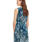 Back View Of Gottex Essentials Miss Butterfly High Neck Sleeveless Beach Dress | Gottex Miss Butterfly Blue