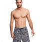 Front View Of Gottex Men 7-Inch Swim Trunks | GOTTEX MEN GRAPHIC BLACK AND WHITE