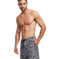 Side View View Of Gottex Men 7-Inch Swim Trunks | GOTTEX MEN GRAPHIC BLACK AND WHITE