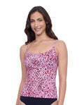 Exclusive Round Neck Tankini Top/pink