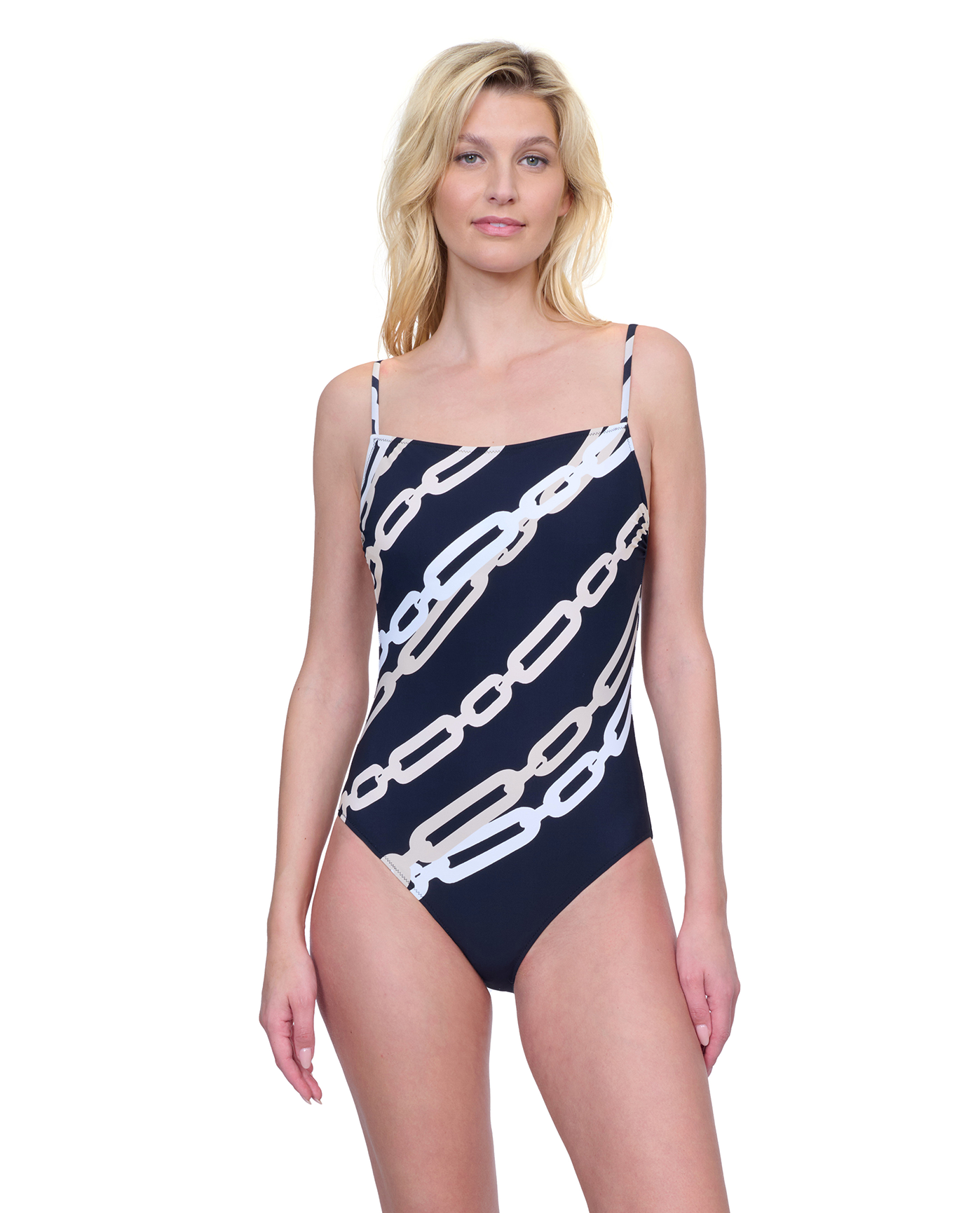 Bejeweled Square Neck Lingerie Underwire One Piece Swimsuit