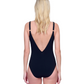 Back View Of Gottex Day Dreamer V Neck One Piece Swimsuit | Gottex Day Dreamer Black