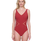 Front View Of Gottex Day Dreamer V Neck One Piece Swimsuit | Gottex Day Dreamer Spice