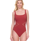 Front View Of Gottex Day Dreamer Full Coverage Square Neck One Piece Swimsuit | Gottex Day Dreamer Spice