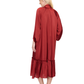 Back View Of Gottex Day Dreamer Button Down Maxi Long Dress with Long Sleeves Swim Cover up | Gottex Day Dreamer Spice
