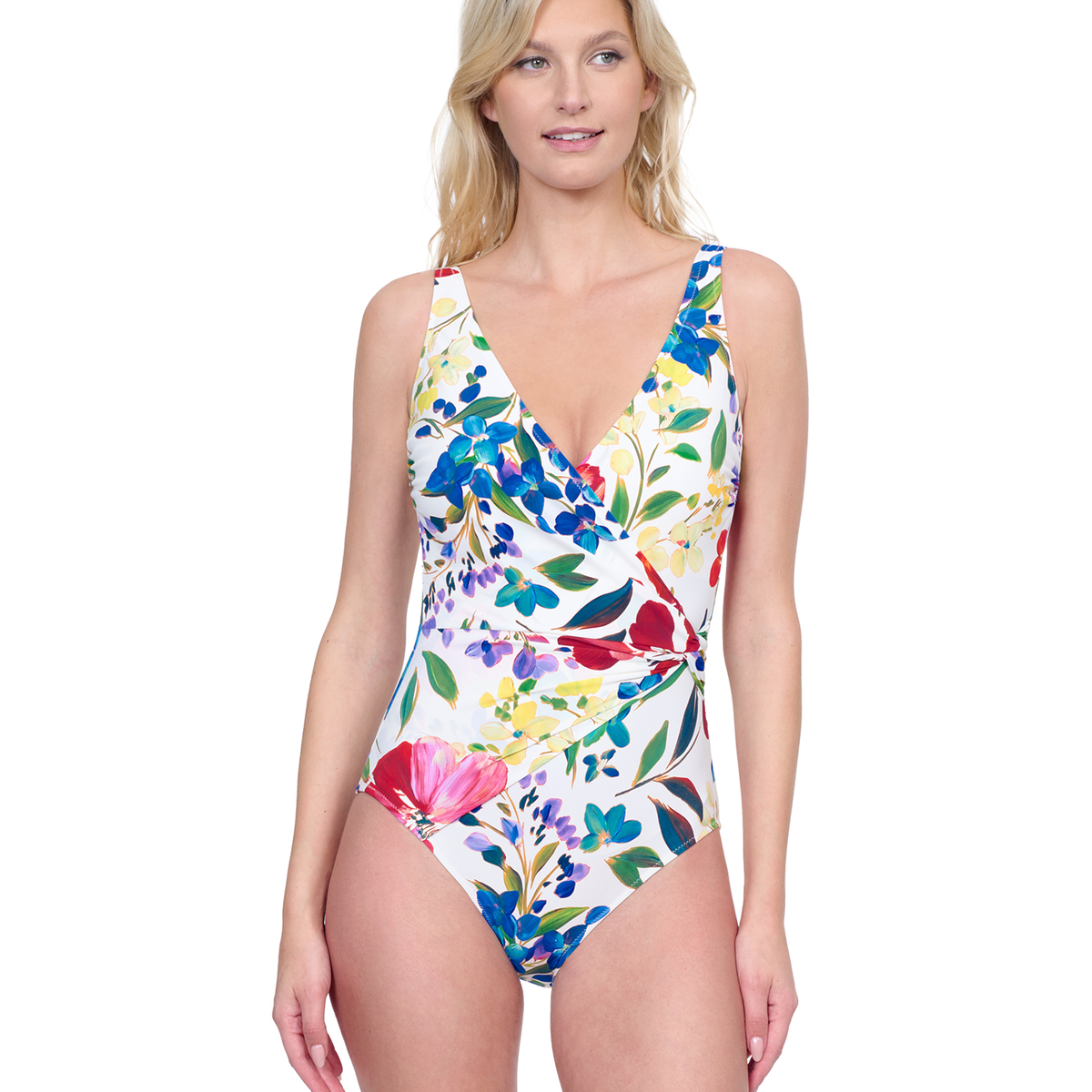Garden Dream V Neck Surplice One Piece Swimsuit | Gottex