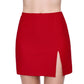 Front View Of Gottex Harbourside Textured Cover Up Mini Skirt With Slit | GOTTEX HARBOURSIDE RUBY
