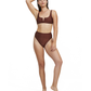 Front View Of Luma High End V Wire Bikini Top | Bronze