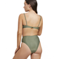 Back View Of Luma High End V Wire Bikini Top | Olive