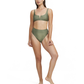 Front View Of Luma High End V Wire Bikini Top | Olive