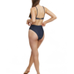 Back View Of Luma High End V Wire Bikini Top | Midnight-Blue
