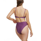 Back View Of Luma High End V Wire Bikini Top | Purple