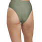 Back View Of Luma High End High Waist Swim Bottom | Olive