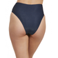 Back View Of Luma High End High Waist Swim Bottom | Midnight-Blue