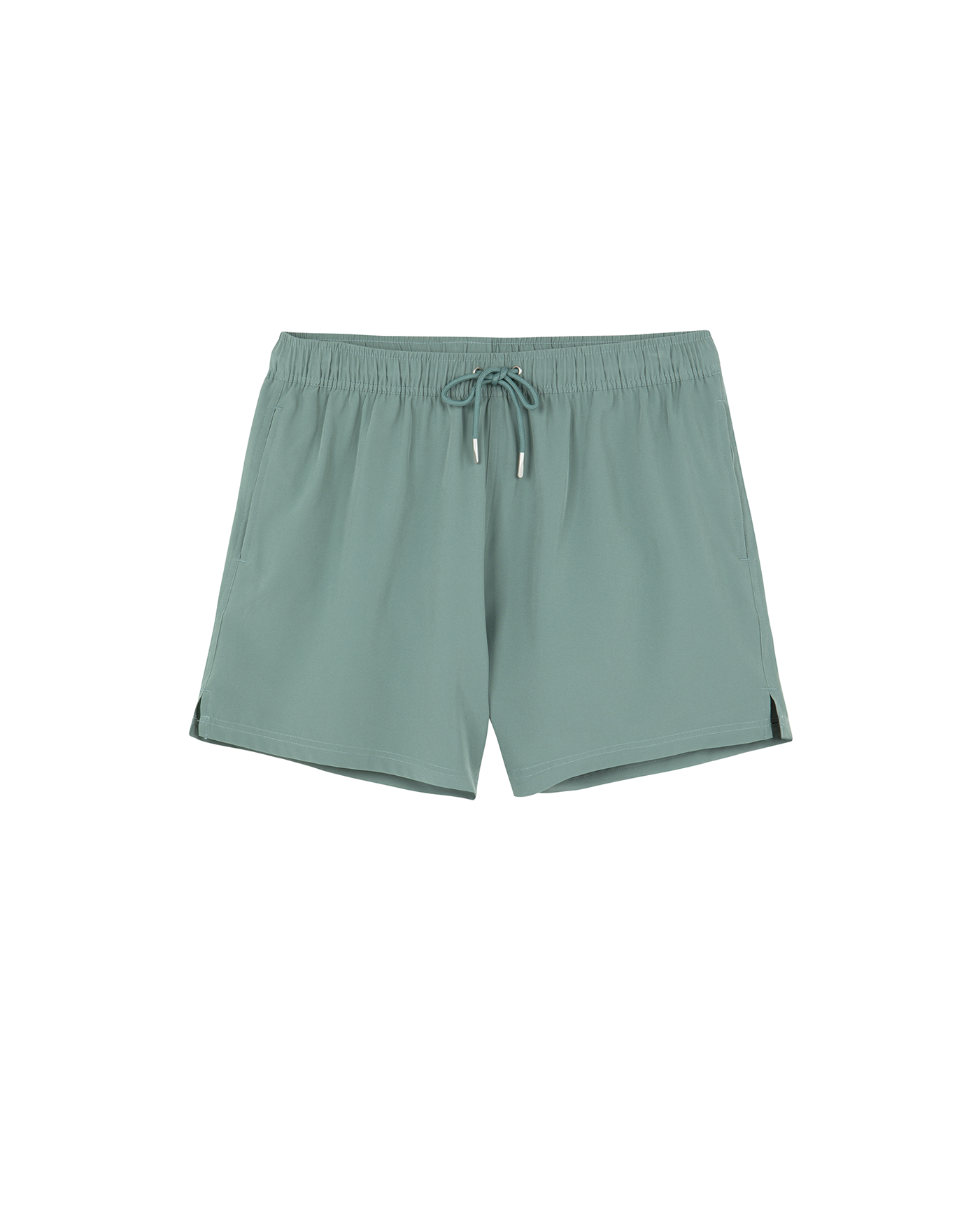 Front View Of Shore Thing  5" Swim Trunks | grey
