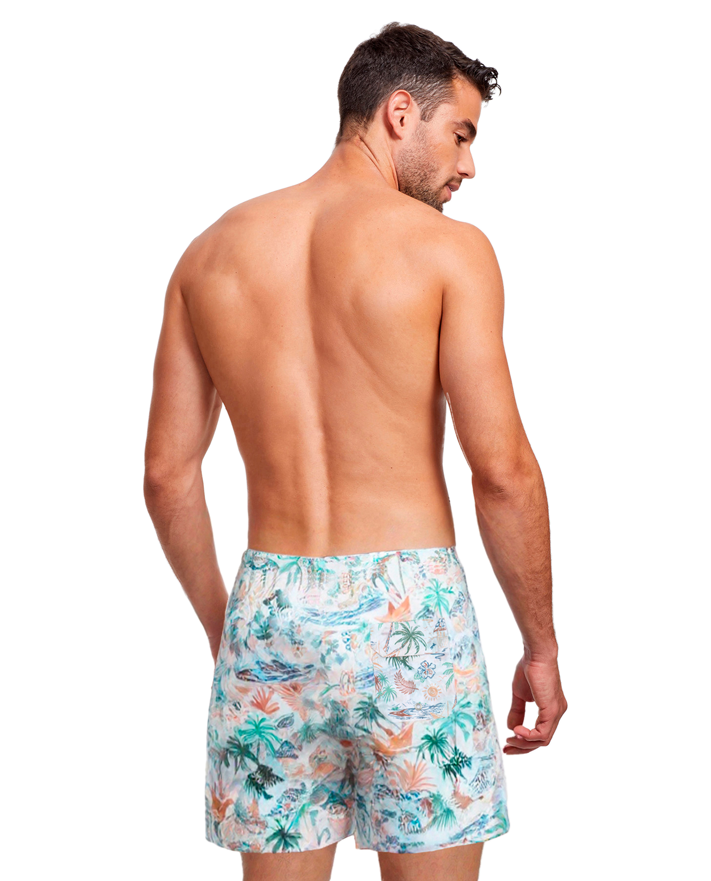 I GOTTEX MEN SHORE THING WHITE MULTI