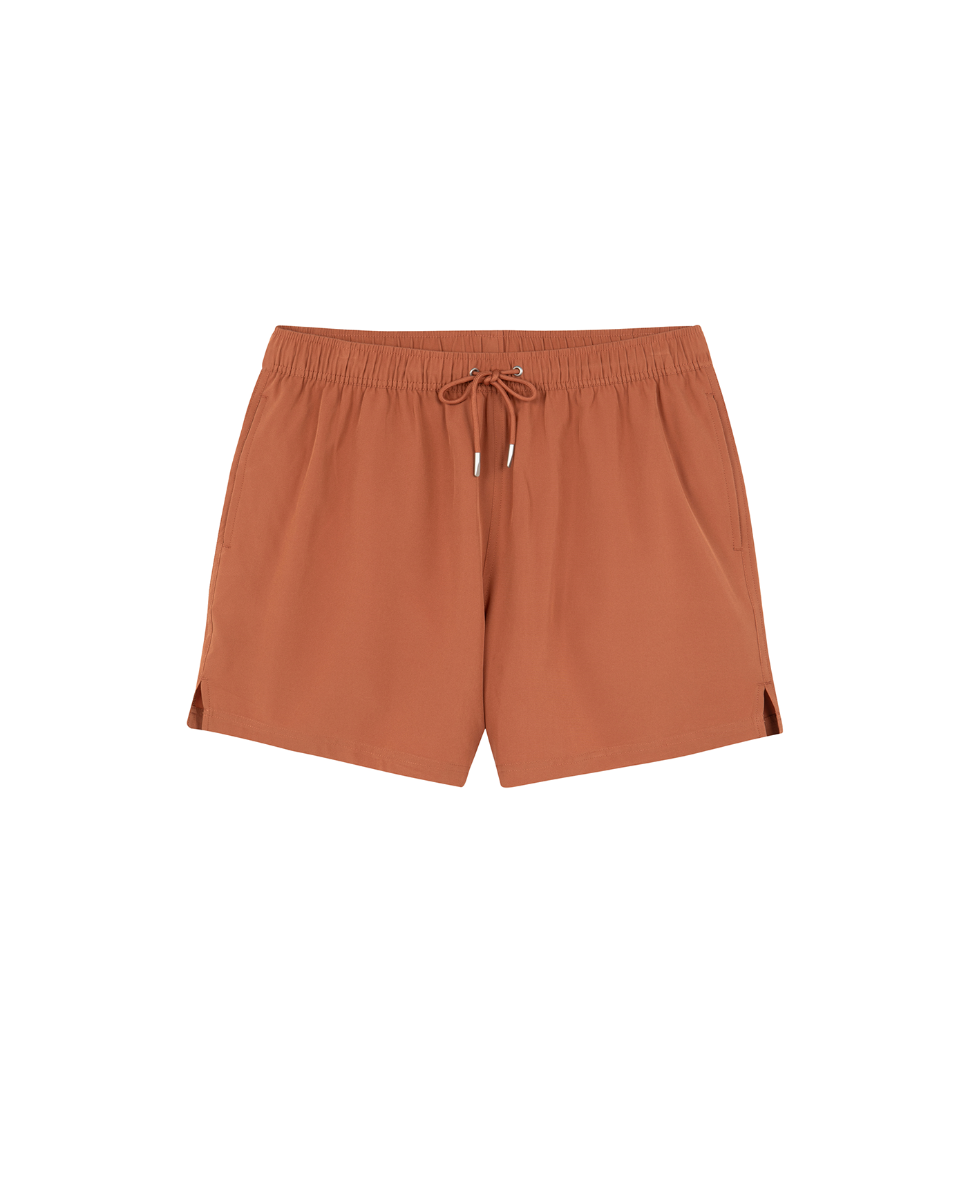 Front View Of Shore Thing  5" Swim Trunks | terracotta