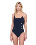 Montecarlo Round Neck Chain Straps One Piece Swimsuit