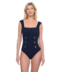 Montecarlo Cap Sleeve Square Neck One Piece Swimsuit