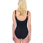 Back View Of Gottex Nature'S Beauty Full Coverage Square Neck One Piece Swimsuit | GOTTEX NATURE'S BEAUTY