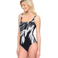 Side View View Of Gottex Nature'S Beauty Full Coverage Square Neck One Piece Swimsuit | GOTTEX NATURE'S BEAUTY