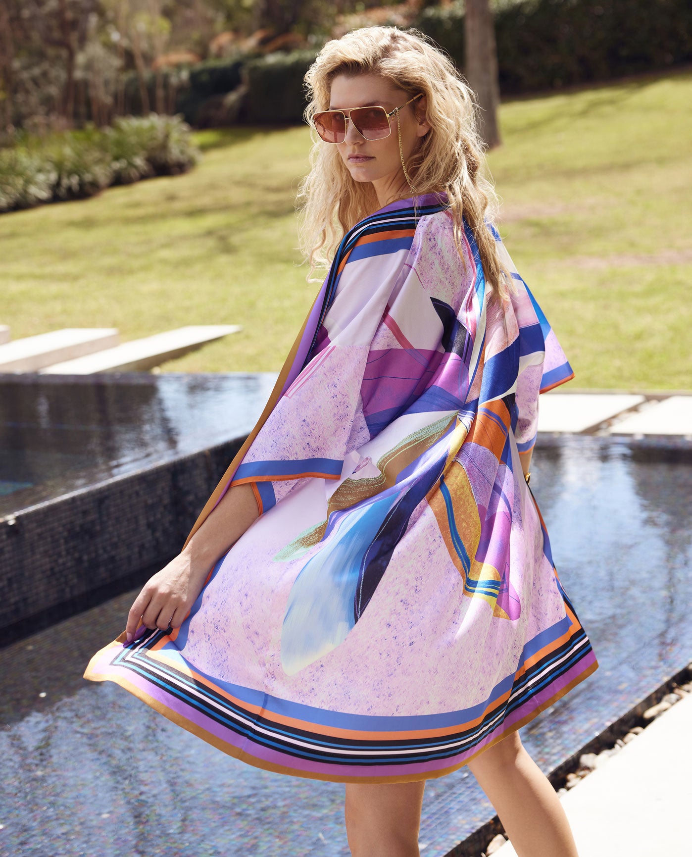 Paradiso Robe with Flutter Sleeves and Tie