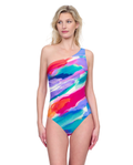 Palma De Mallorca One Shoulder One Piece Swimsuit