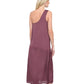Back View Of Gottex Rose Bud One Shoulder Sarong Dress Cover Up | GOTTEX ROSE BUD MAUVE