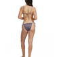 Back View Of Luma Retro Touch Triangle Bikini Top | Multi-Plum