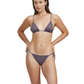 Front View Of Luma Retro Touch Side Tie Bikini Bottom | Multi-Plum