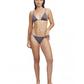 Front View Of Luma Retro Touch Triangle Bikini Top | Multi-Plum
