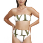 Front View Of Luma Signature High Waist Bikini Bottom | Olive / Cream