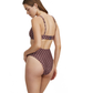 Back View Of Luma Vintage Charm Square Neck Bikini Top | Purple-Bronze