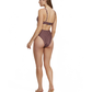 Back View Of Luma Vintage Charm Square Neck Bikini Top | Purple-Bronze