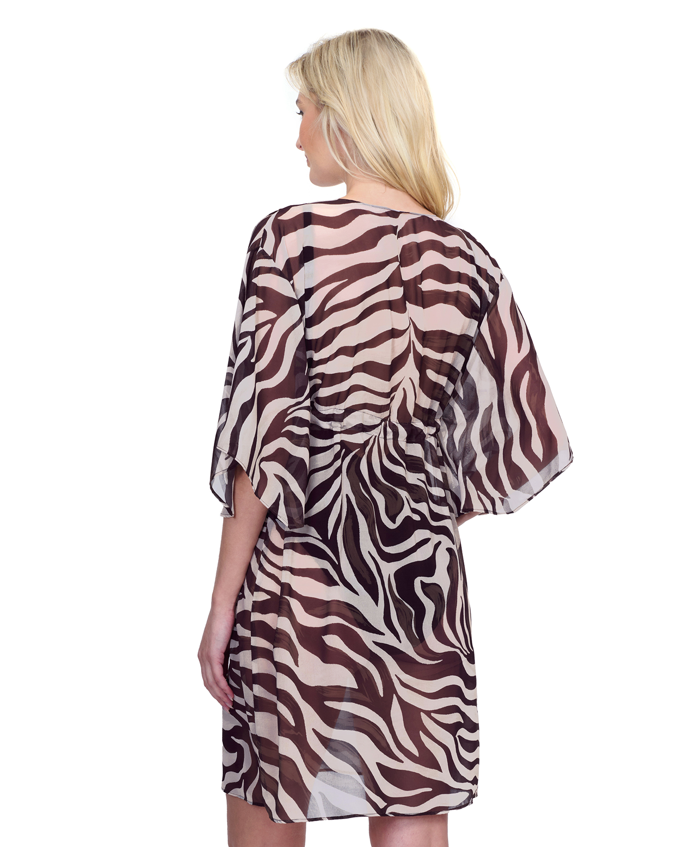 Gottex Wildest Dream V Neck Beach Dress Adjustable Straps Swim Cover Up | Gottex Wildest Dream Brown Multi